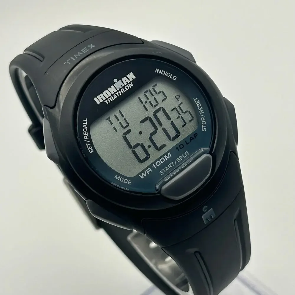 Timex Ironman T5K608 Black 10 Lap Essential Essential Watch Working New Battery
